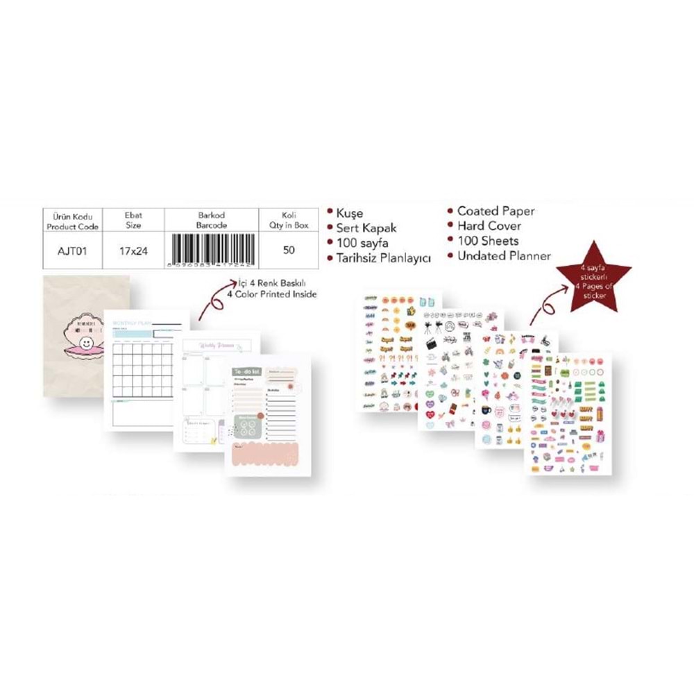 Liz Sert Kapak Sprl.Tarihsiz Ajanda