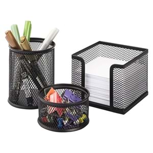 Kraf Metal Perfore Masa Üstü Seti 470G Siyah 3 Lü