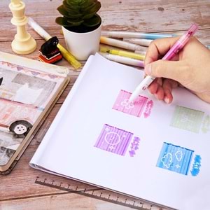 Writech Silinebilir Fosforlu Kalem Pastel Mavi W-822