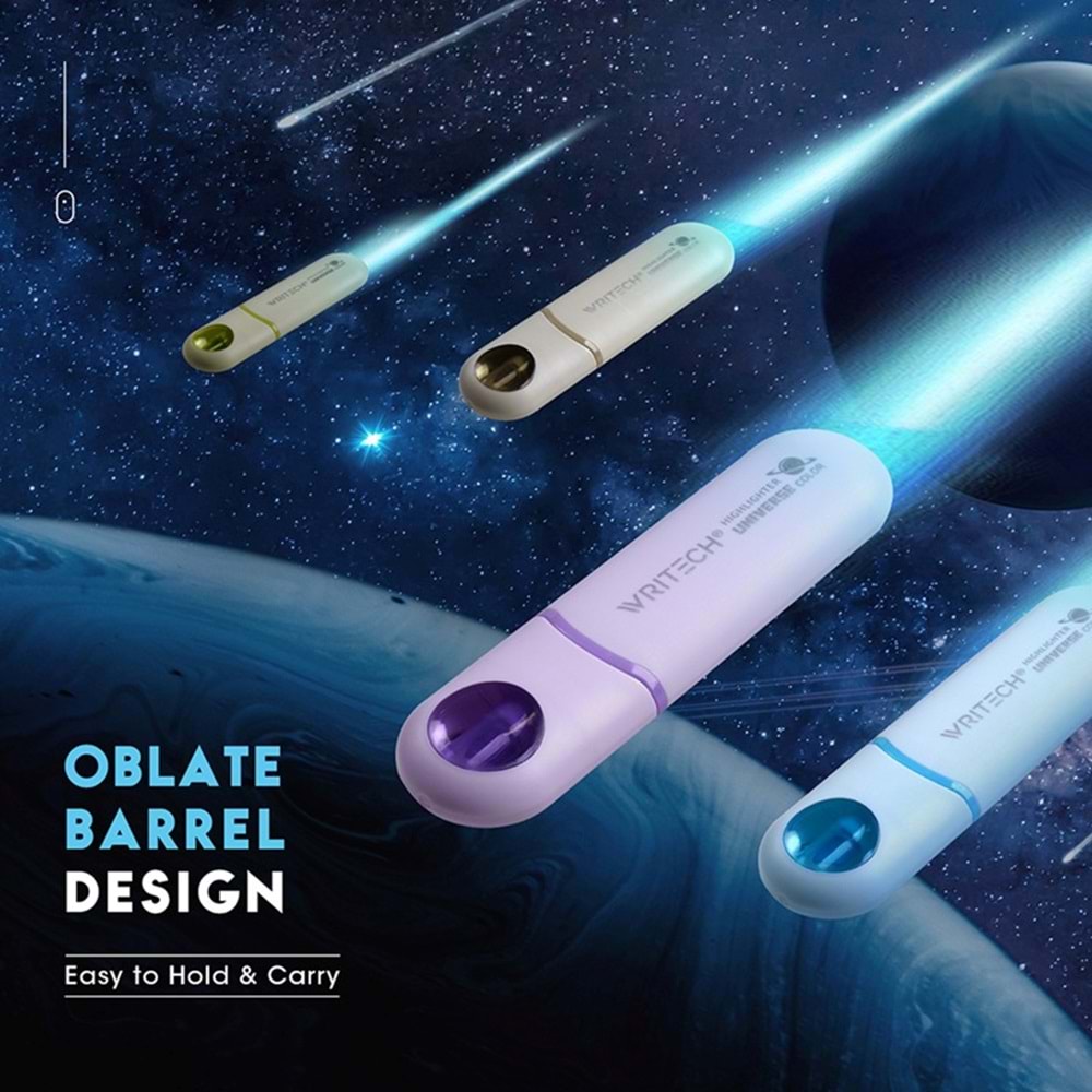 Writech Astronot Fosforlu Kalem Neon Mavi