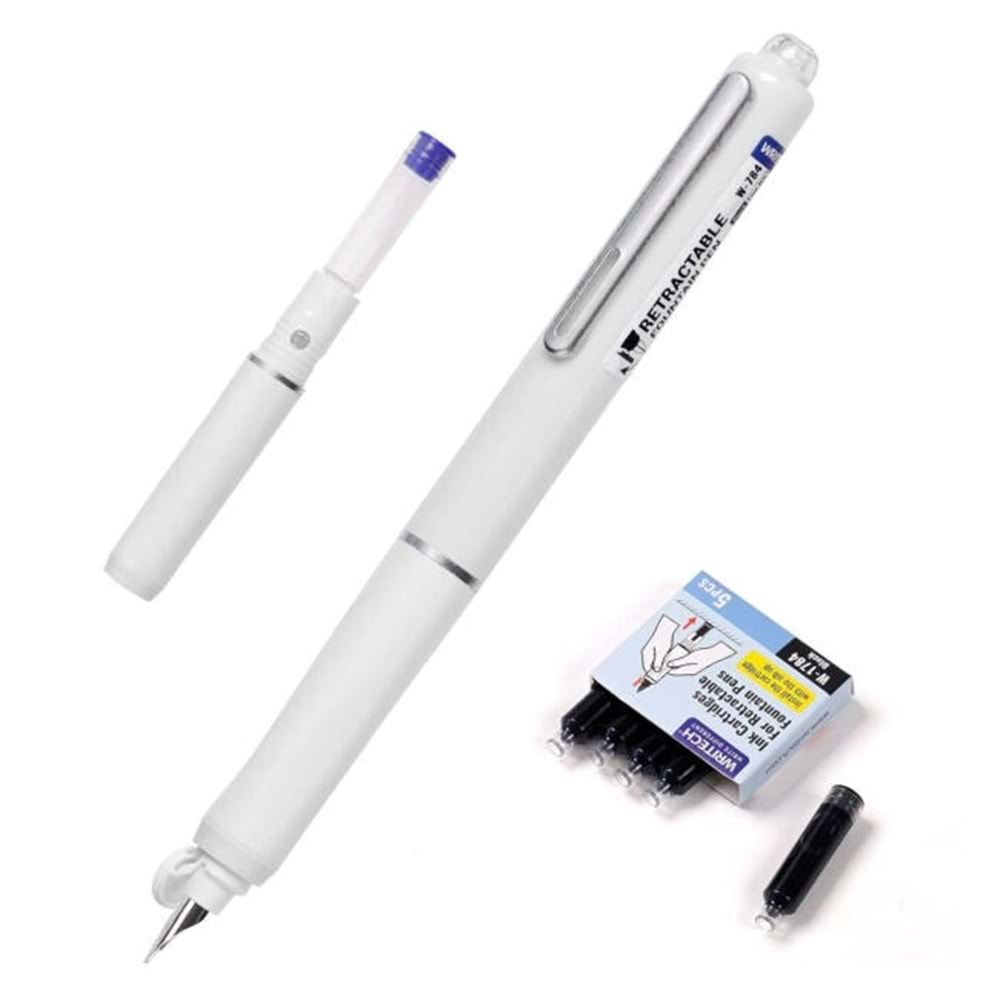 Writech Basmalı Dolma Kalem Beyaz Gövde F Uç