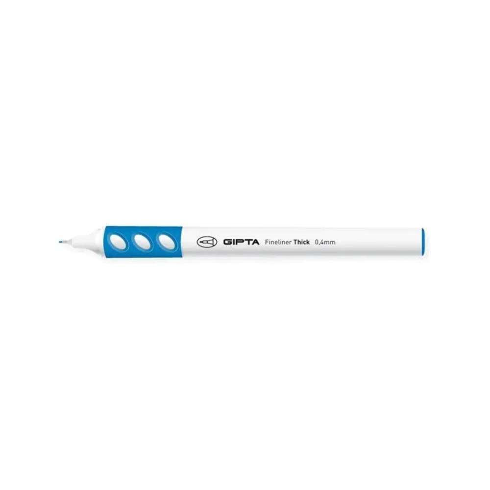 Gıpta Fineliner Thick 0.4 mm Yuvarlak Gövde Mavi