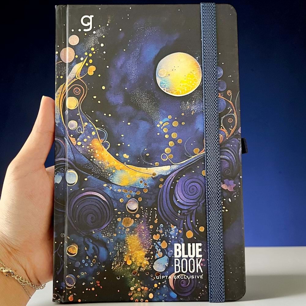 Gıpta Blue Book İp Dikişli Sert Kap. 13x21 cm 96 Yp. Çizgili-Düz Defter