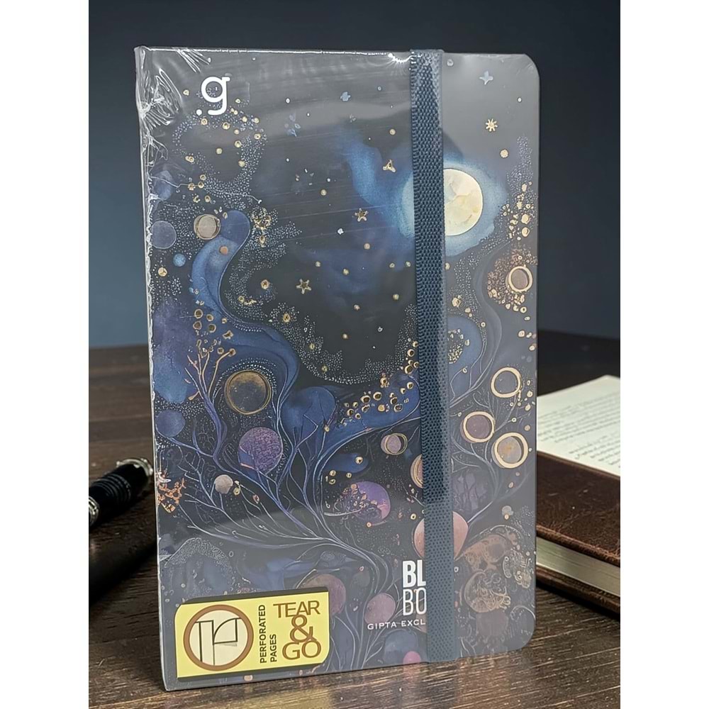 Gıpta Blue Book İp Dikişli Sert Kap. 13x21 cm 96 Yp. Çizgili-Düz Defter