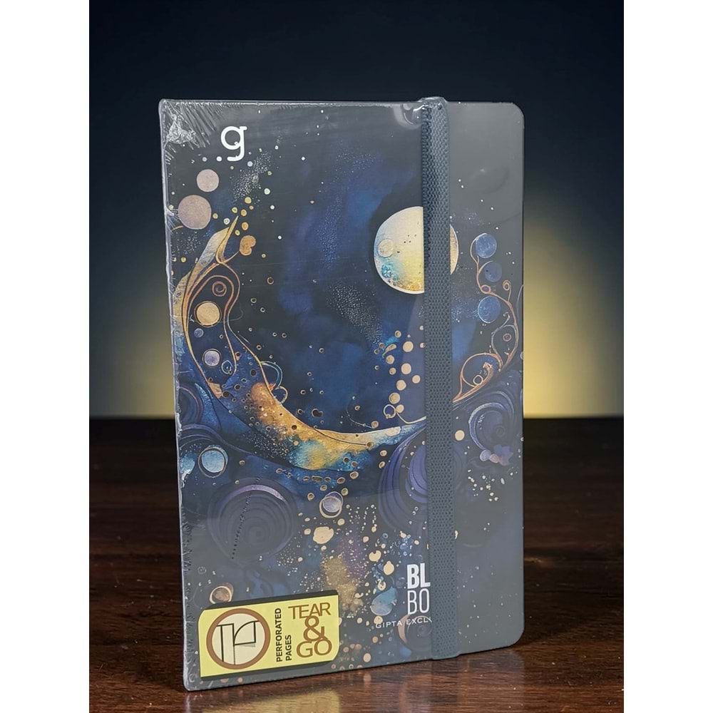 Gıpta Blue Book İp Dikişli Sert Kap. 13x21 cm 96 Yp. Çizgili-Düz Defter