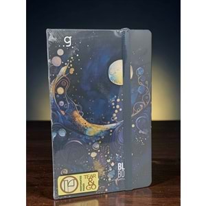 Gıpta Blue Book İp Dikişli Sert Kap. 13x21 cm 96 Yp. Çizgili-Düz Defter