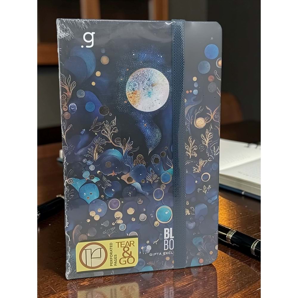 Gıpta Blue Book İp Dikişli Sert Kap. 13x21 cm 96 Yp. Çizgili-Düz Defter