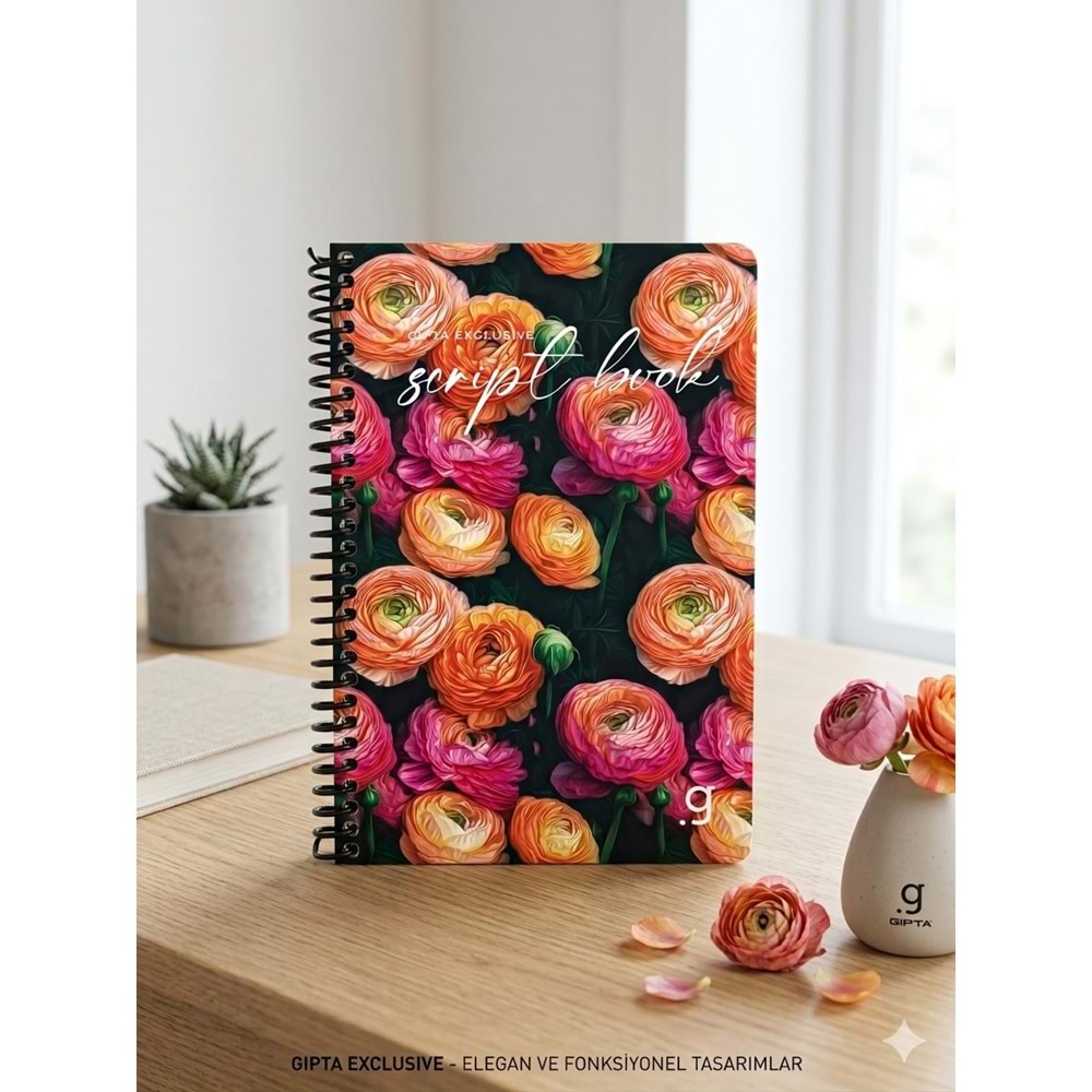Gıpta Script Book Sprl. Sert Kpk. Defter 17x24 80 Yp. Kareli