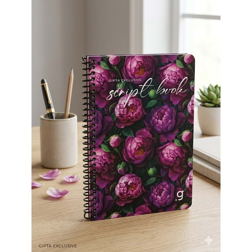 Gıpta Script Book Sprl. Sert Kpk. Defter 17x24 80 Yp. Kareli