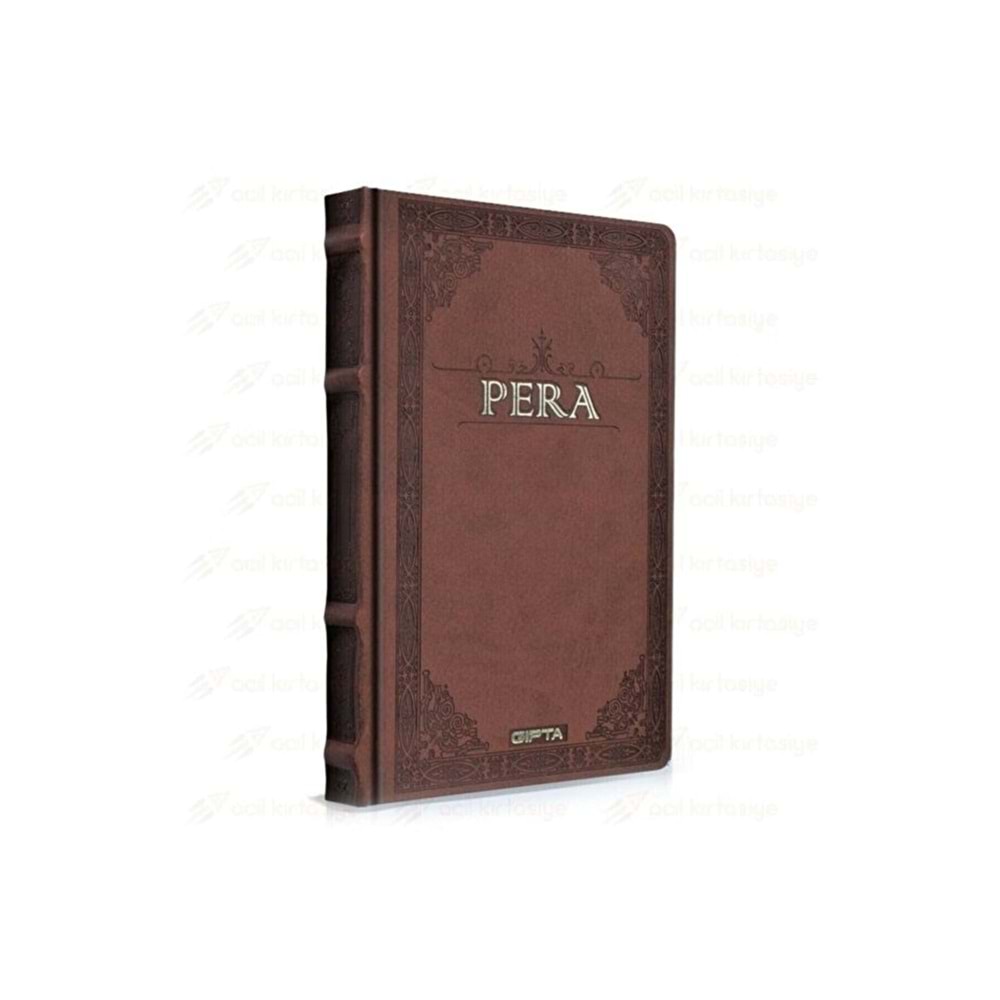 Gıpta Pera İp Dik. Deri Kp. 13x21 cm 120 Yp. Çizgisiz Defter