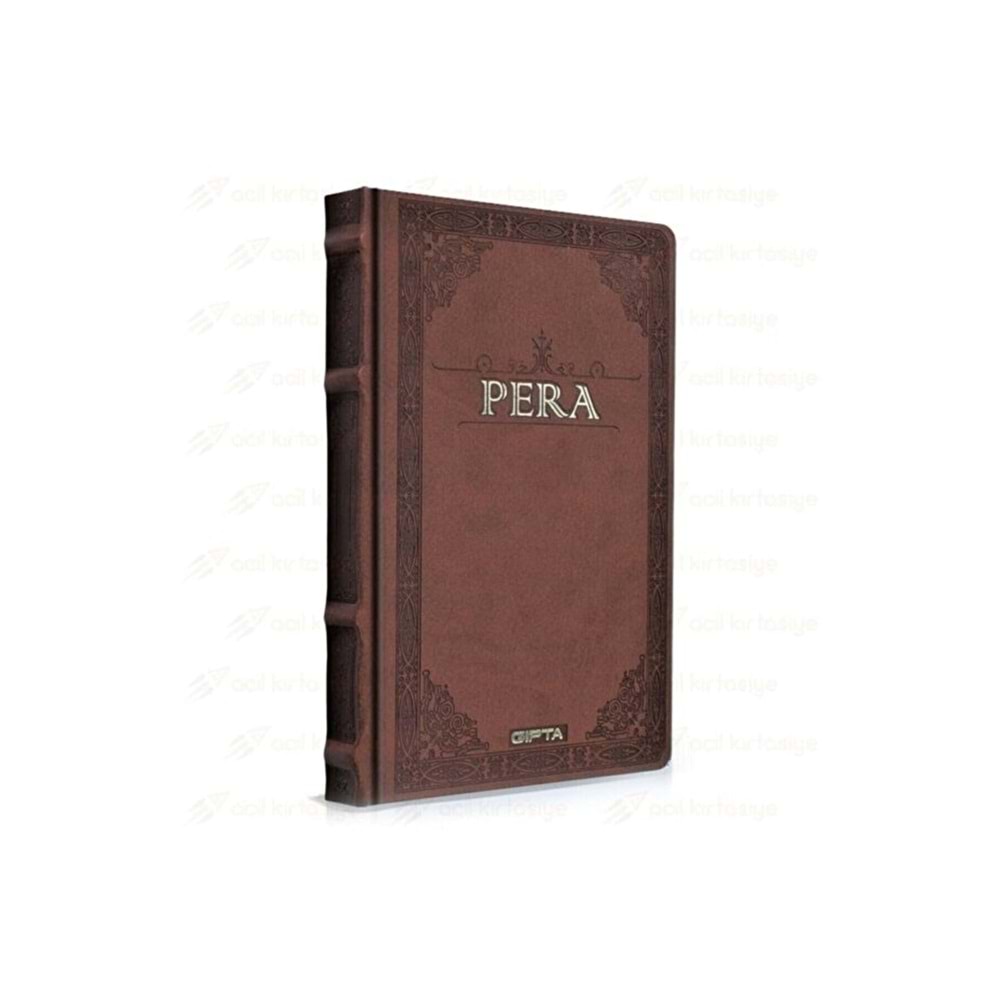 Gıpta Pera İp Dik. Deri Kp. 17x24 cm 160 Yp. Çizgisiz Defter