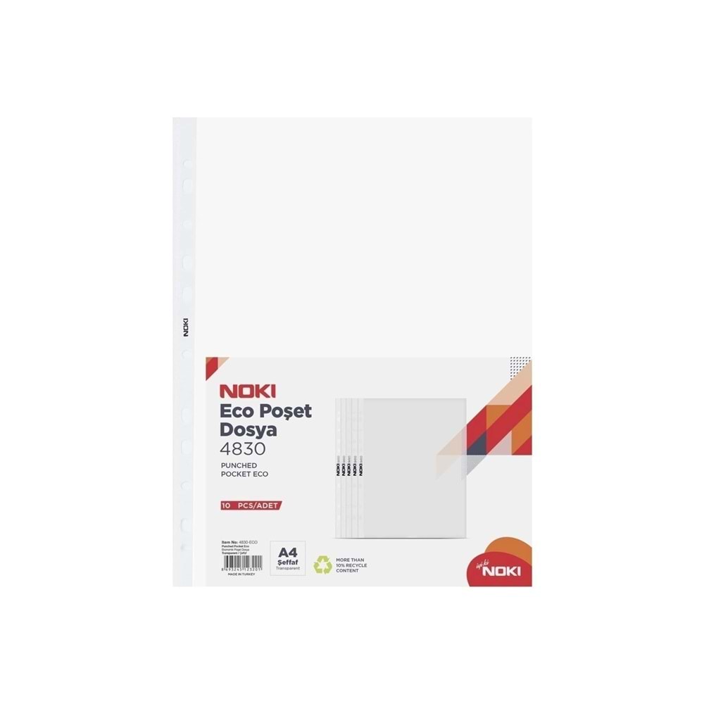 Noki Eco A4 Poşet Dosya 10 Lu 4830-ECO-10