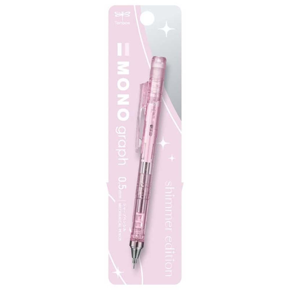 Tombow MONO Graph Shimmer Mekanik Kurşun Kalem 0,5 mm Pembe