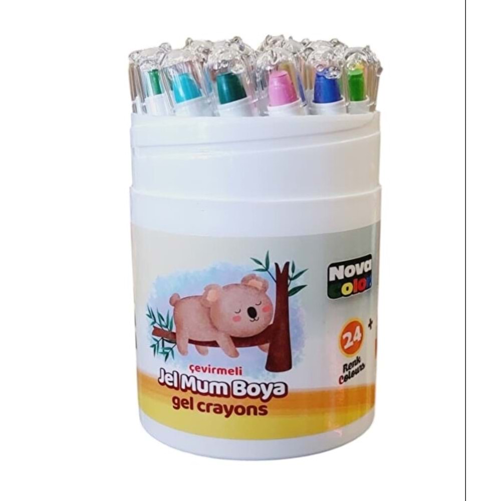 Nova Color Çevirmeli Jel Mum Boya 24 Renk NC-2151