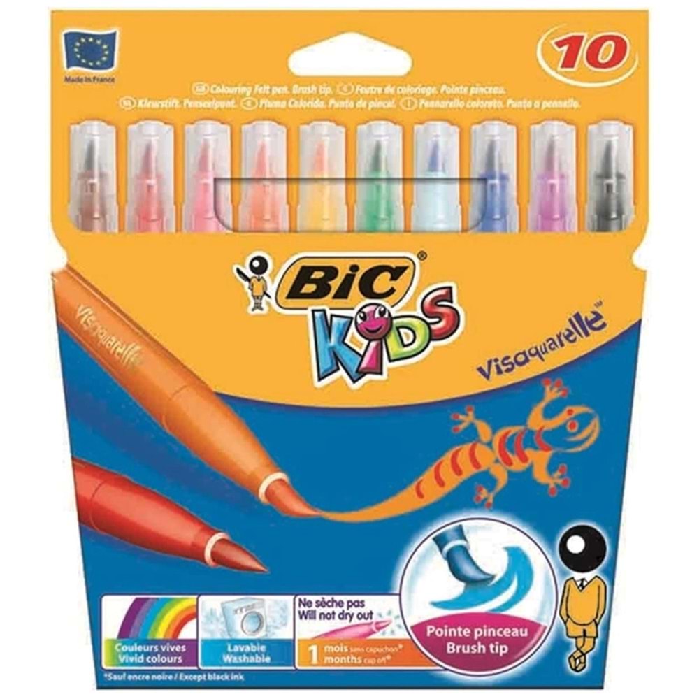Bic Fırça Uçlu Keçeli Boya Kalem Seti 10 Renk
