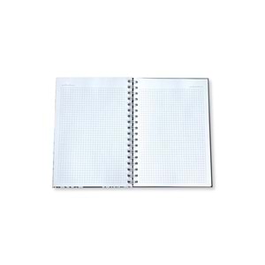 Liz Siyah-Beyaz Sert Kap.Sprl.120 Yp. Kareli Defter 17x24 cm
