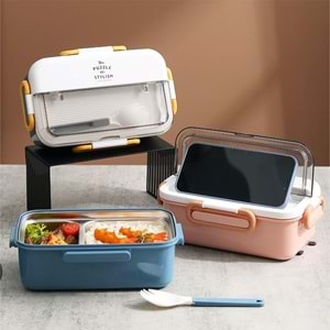 Vagonlife Karma Renk 2 Bölmeli Paslanmaz Çelik Lunch Box 900 ml. VGN-588