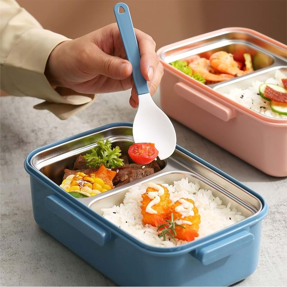 Vagonlife Karma Renk 2 Bölmeli Paslanmaz Çelik Lunch Box 900 ml. VGN-588