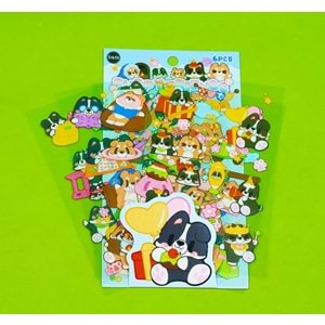 Bam Ayıcık Desenli Sticker 6 Yaprak