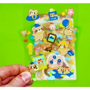 Bam Ayıcık Desenli Sticker 6 Yaprak