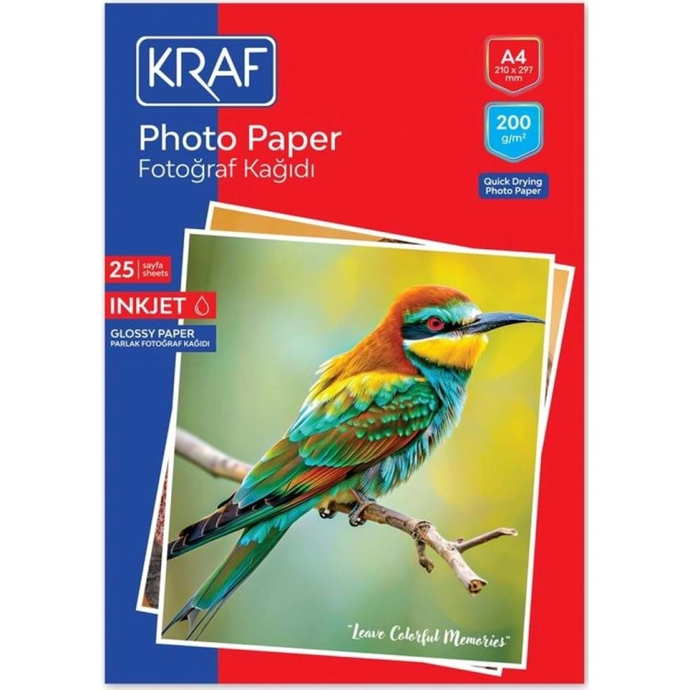 Kraf Fotoğraf Kağıdı A4 200 Gr. 25 Li