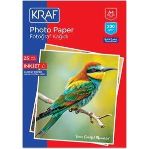 Kraf Fotoğraf Kağıdı A4 200 Gr. 25 Li