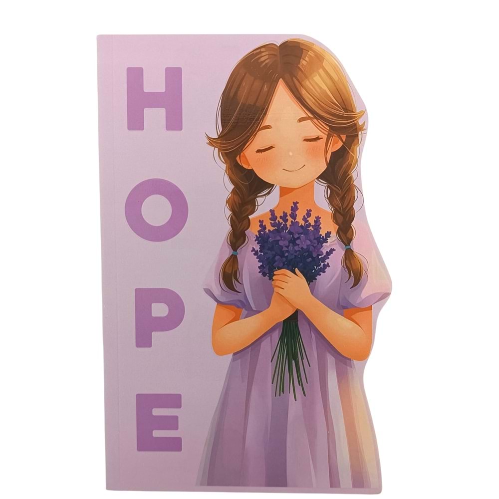 Lilamor Şekilli Defter Çiçek Serisi 112 Sayfa-Düz-12,5x19,5 cm