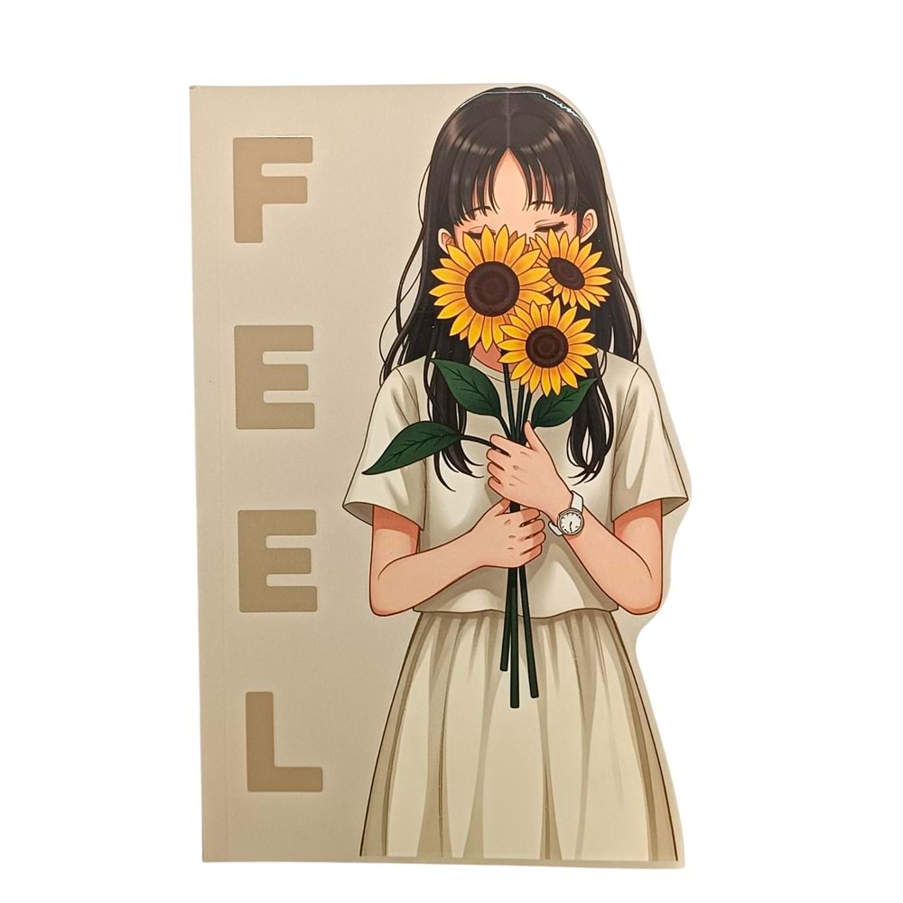 Lilamor Şekilli Defter Çiçek Serisi 112 Sayfa-Düz-12,5x19,5 cm