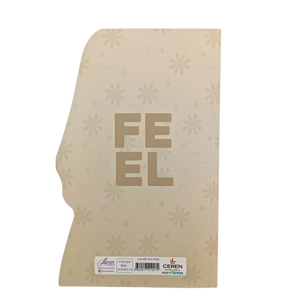 Lilamor Şekilli Defter Çiçek Serisi 112 Sayfa-Düz-12,5x19,5 cm
