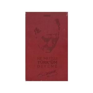 Gıpta Atatürk İp Dikişli Sert Kapak Çizgili Defter 13x21 cm 120 yp.