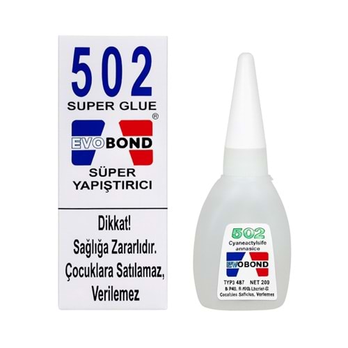 Evobond 502 Süper Yapıştırıcı 20 gr.