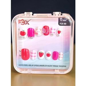 Desenli Takma Tırnak 12 Li FCX-80 (ASORTİ)