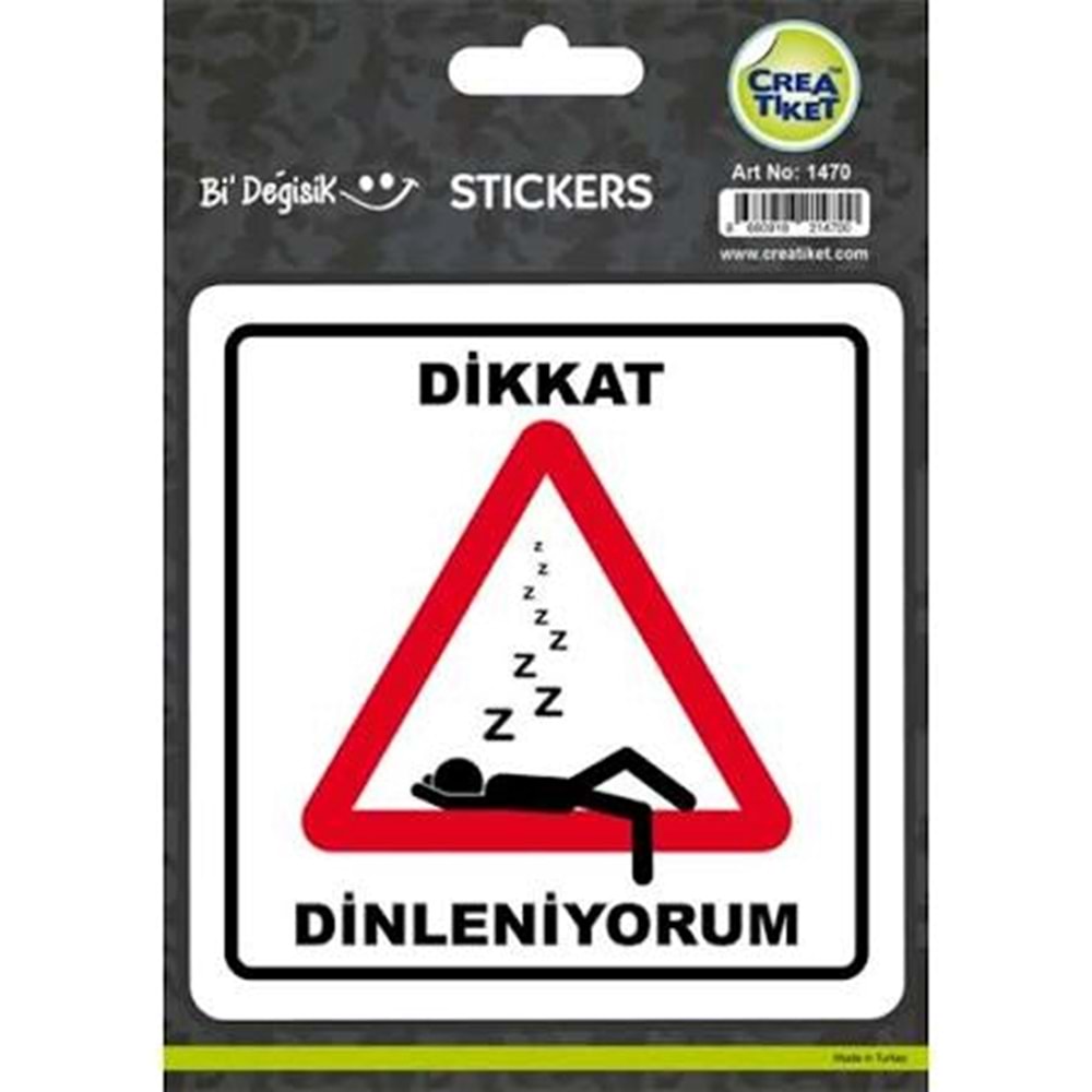 Bi Değişik Sticker Dikkat Dinleniyorum