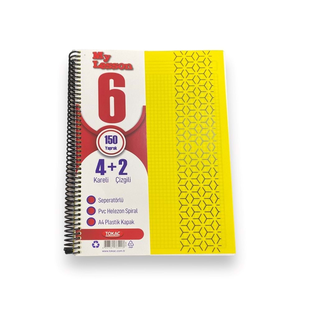 Tokaç 4+2 150 Yp 6 Bölmeli Ayraçlı Defter