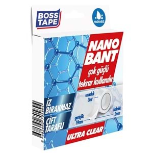Boss Tape Nano Çift Taraflı Bant 19 mm x 3 mt.