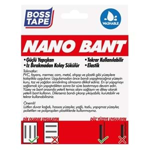 Boss Tape Nano Çift Taraflı Bant 19 mm x 3 mt.