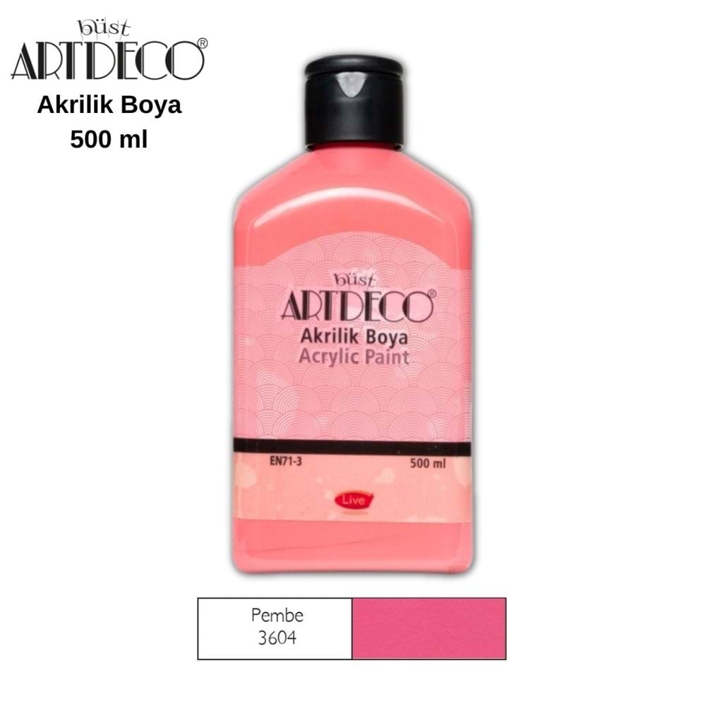 Artdeco Akrilik Boya 500 ml Pembe 3604