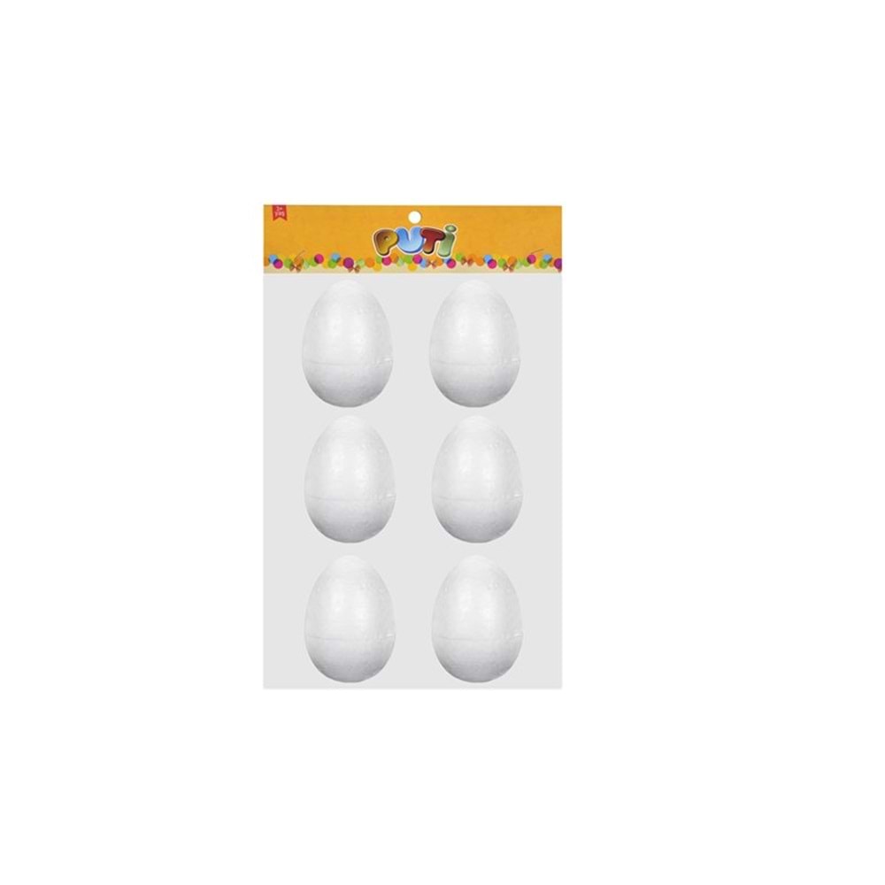 Puti Köpük Yumurta 6 cm 6 Lı Pk.