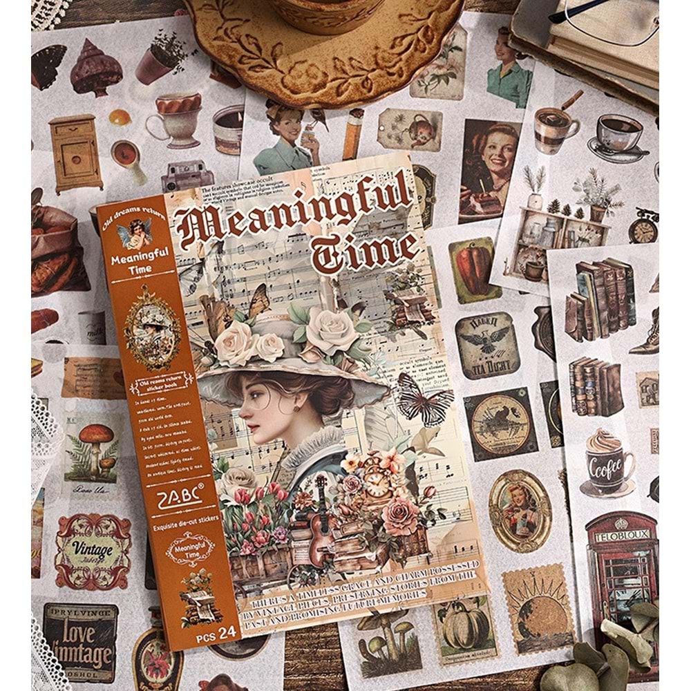 Meaningful Time Sticker Defteri 24 Sayfa