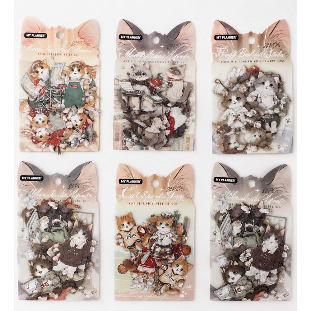 Kedi Sticker 20 Li Paket