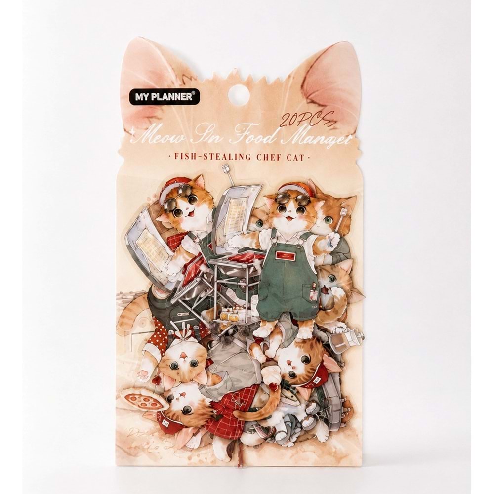 Kedi Sticker 20 Li Paket