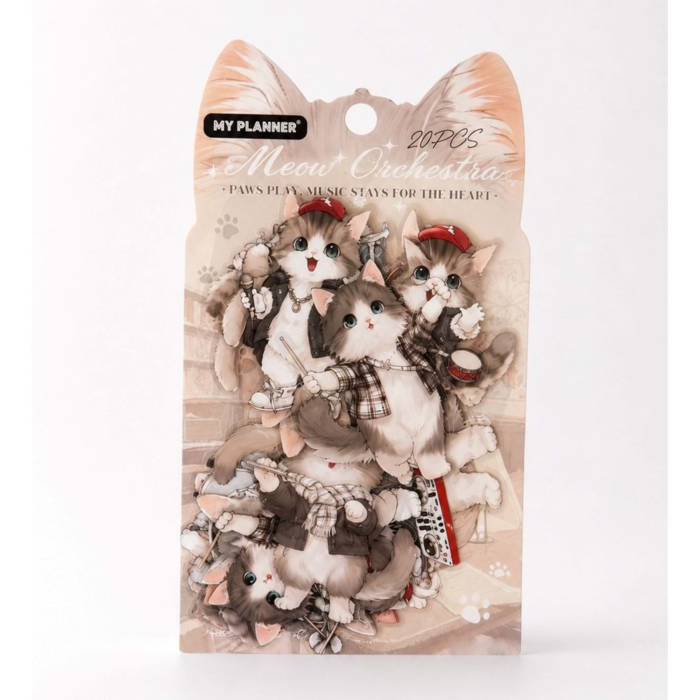 Kedi Sticker 20 Li Paket