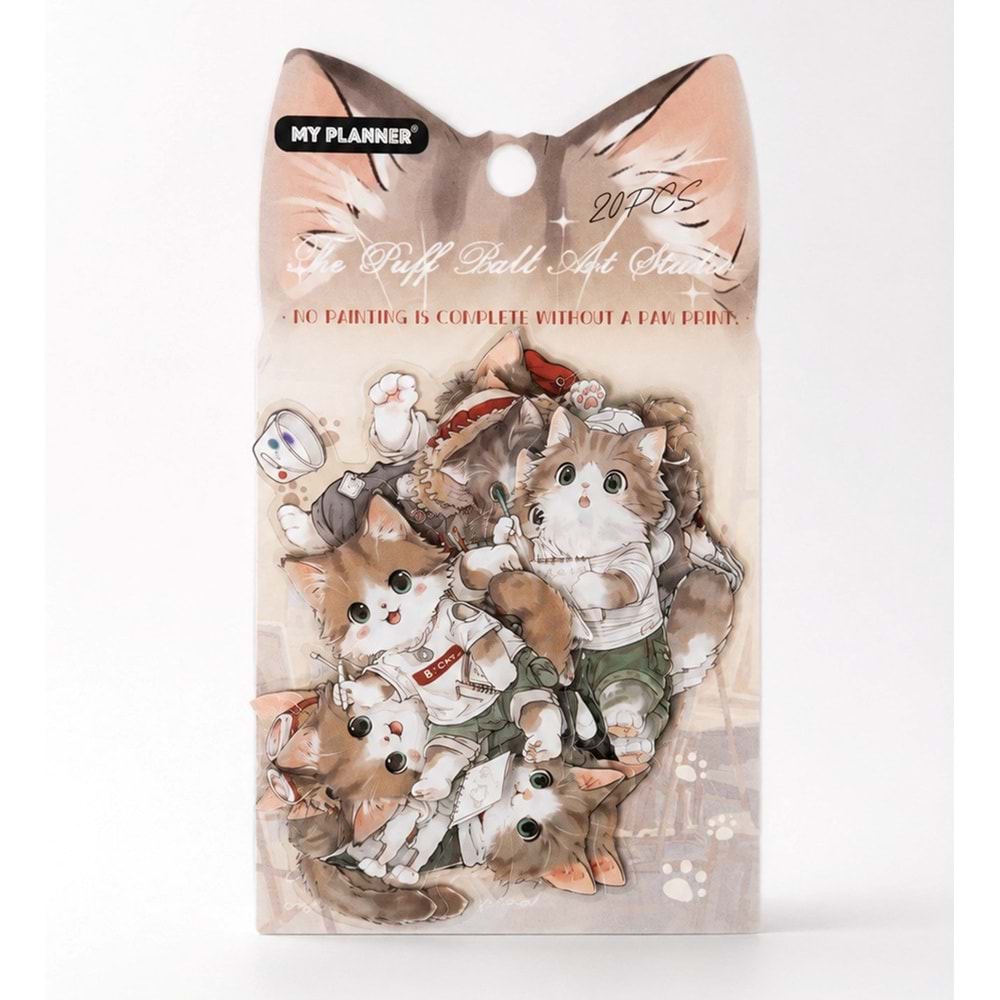 Kedi Sticker 20 Li Paket