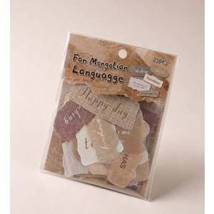 Pastel Yazı Scrapbook Sticker Seti 25 Li Paket
