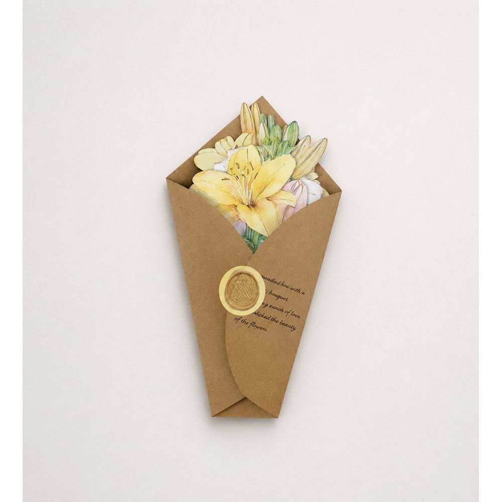 Çiçek Buketi Scrapbook Kağıdı 8 Adet