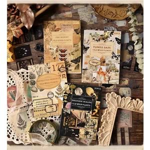 Vintage Sticker Book 20 Sayfa 10x15 cm