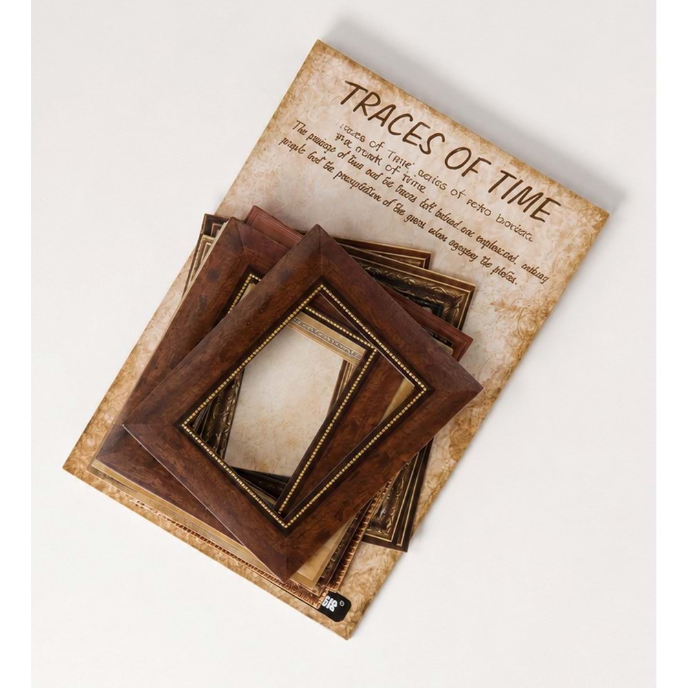 Nostaljik Çerçeve Scrapbook Süsleme Kağıt Seti 30 Lu